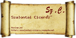 Szalontai Ciceró névjegykártya